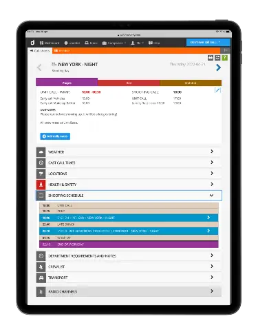 Call Sheets For Mobiles Tablets